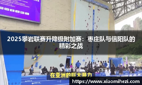 2025攀岩联赛升降级附加赛：枣庄队与信阳队的精彩之战