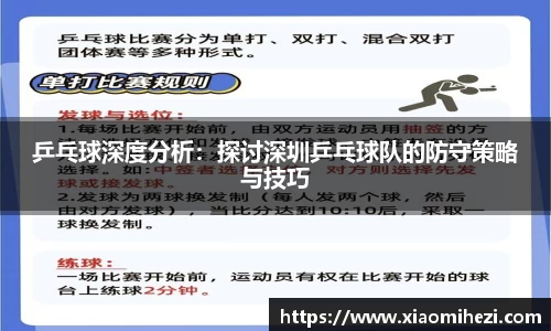 乒乓球深度分析：探讨深圳乒乓球队的防守策略与技巧
